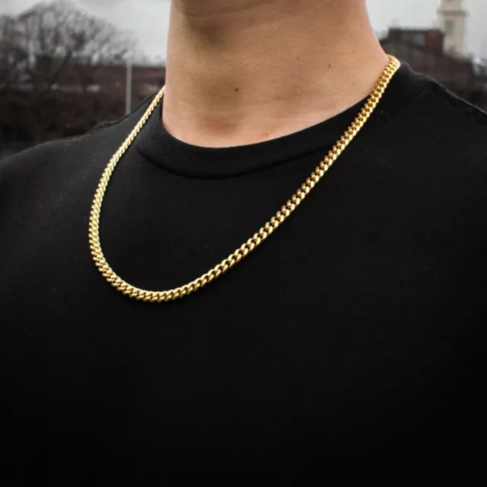 Solid Gold 18k 6mm Cuban Chain